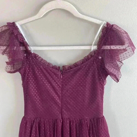 Lulu’s Burgandy Tulle Corset Dress size S - Picture 3 of 8